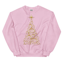 Load image into Gallery viewer, Gold Christmas Tree Unisex Sweatshirt
