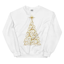 Load image into Gallery viewer, Gold Christmas Tree Unisex Sweatshirt