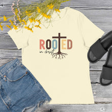 Load image into Gallery viewer, Rooted in Christ Women's Relaxed T-Shirt