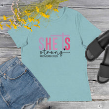 Load image into Gallery viewer, She is Strong Women&#39;s Relaxed T-Shirt
