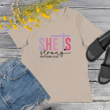 Load image into Gallery viewer, She is Strong Women&#39;s Relaxed T-Shirt
