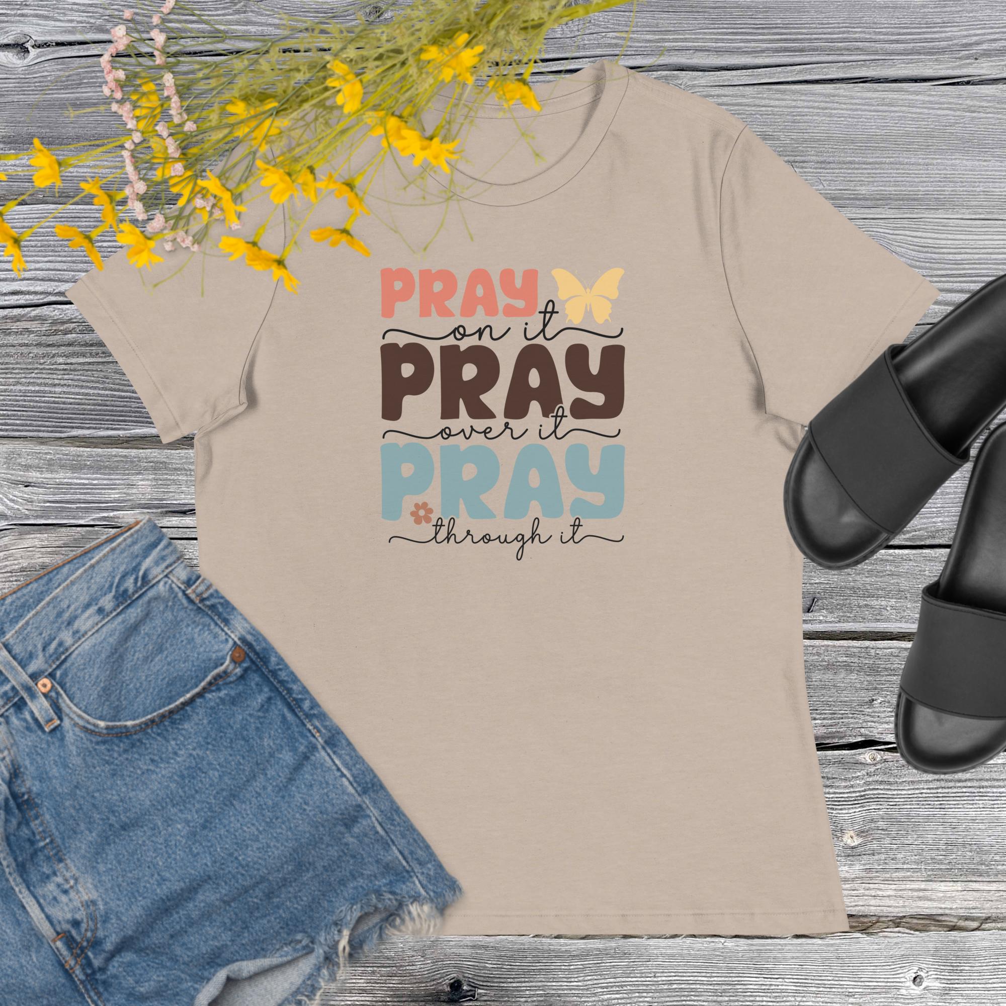Pray X3 Women's Relaxed T-Shirt – Magical Heartz